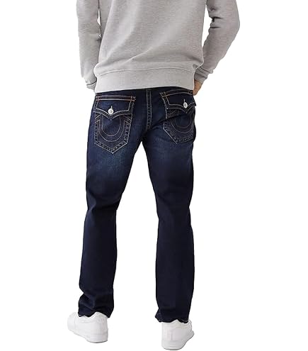 True Religion Mens Ricky Straight Leg Jeans | Body Rinse Black